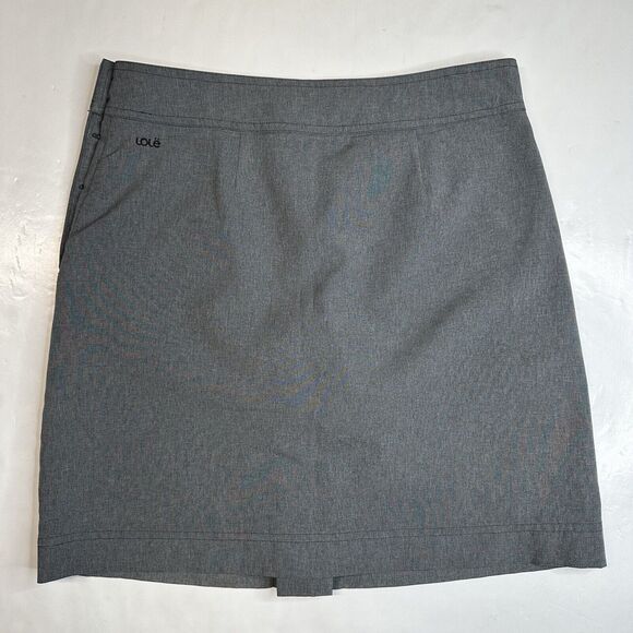 Lole Skort Womens Sz 4 Gray Polyester Casual Button Side Skirt/Shorts - Picture 2 of 11